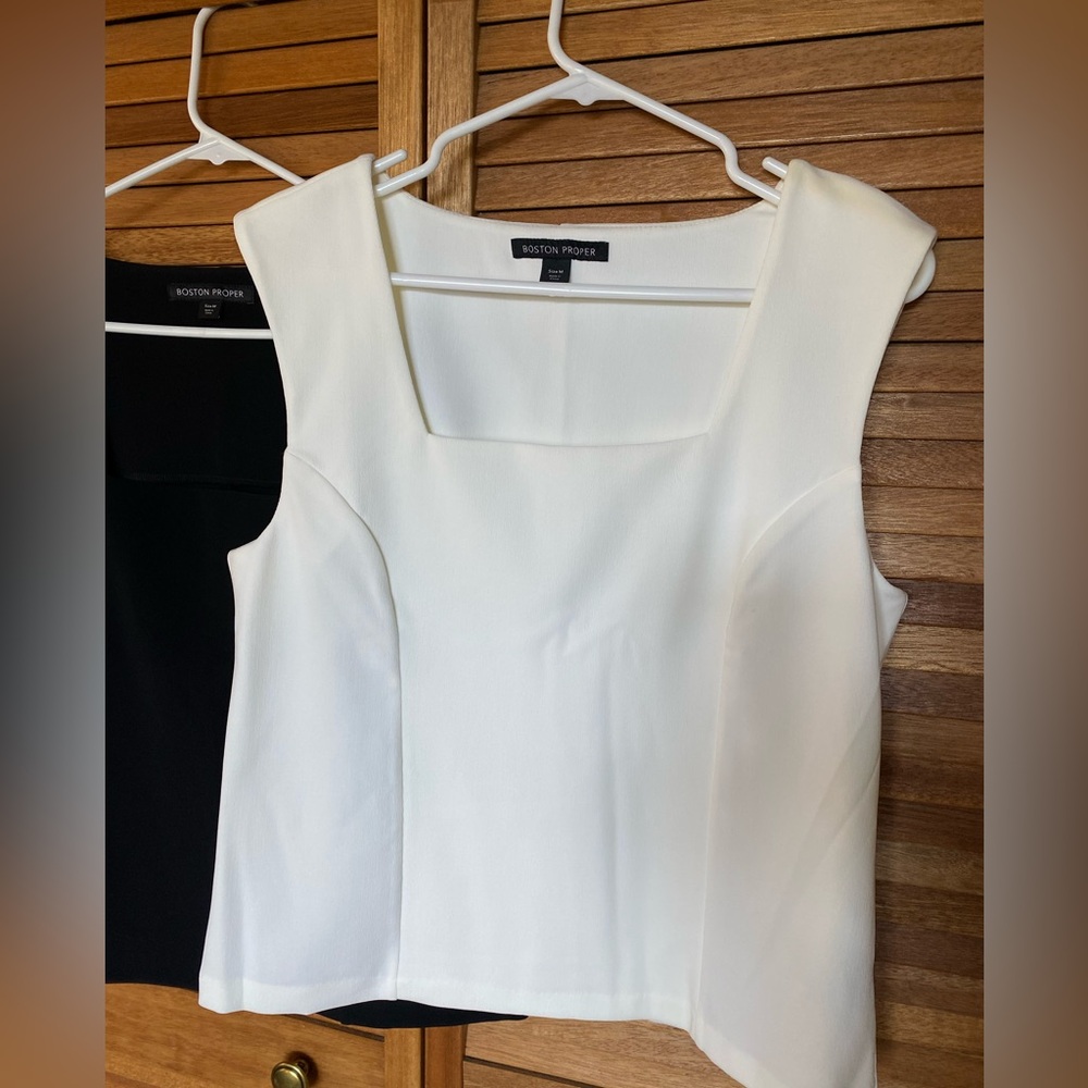 2 Boston Proper Square-Neck Tank Tops, Like New - Picture 10 of 10